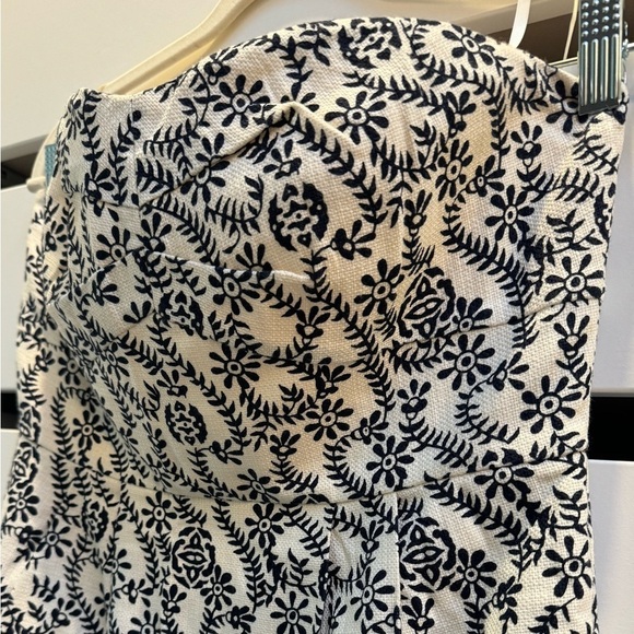 JCREW Black And White Floral Rambling Rose Ella Dress Size 10 - Picture 5 of 9